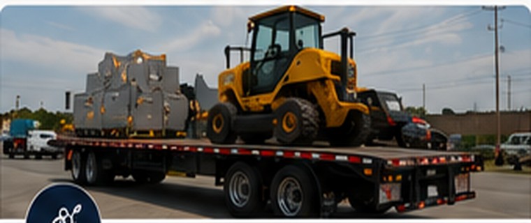 Dedicated transport carrying industrial equipment